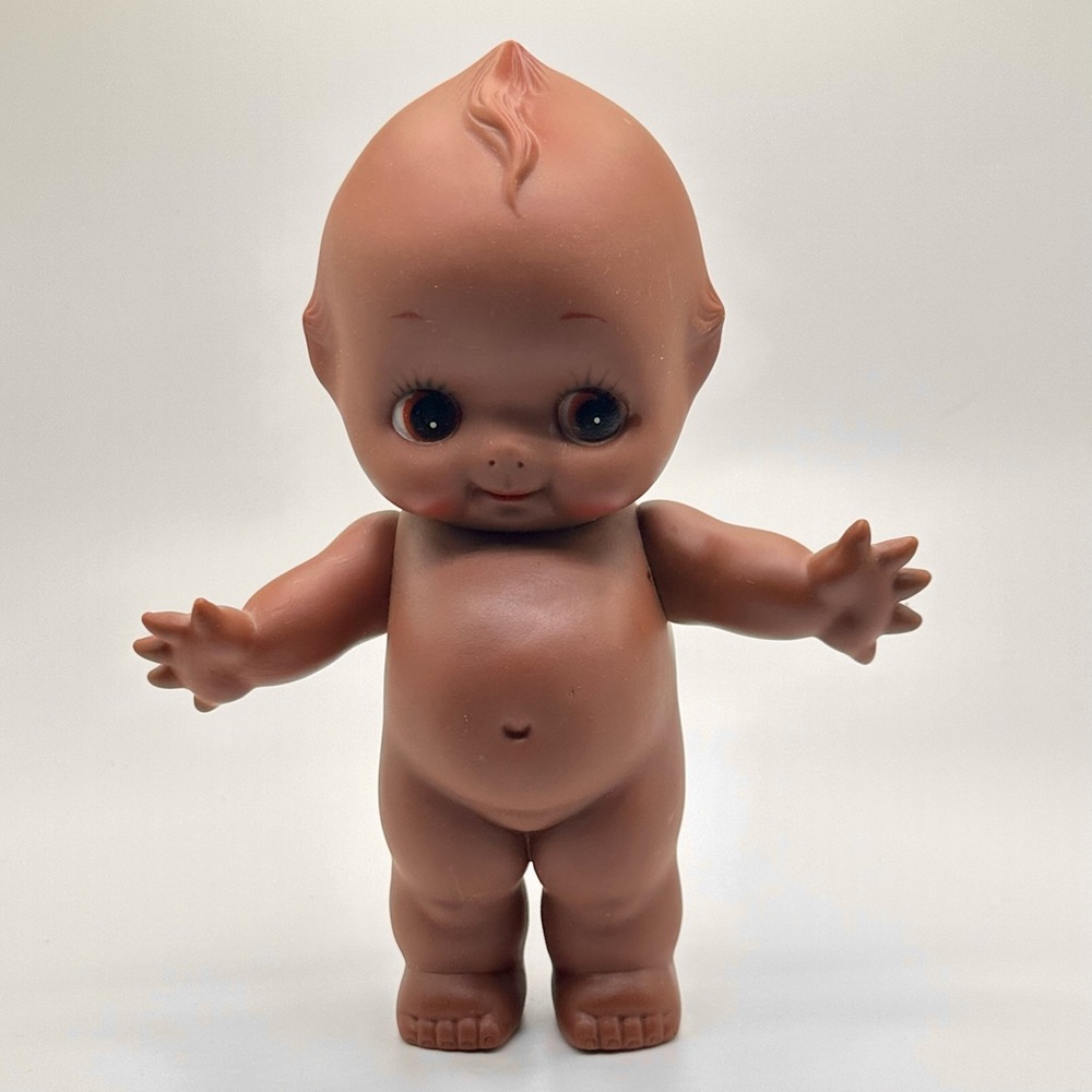 Vintage Kewpie Doll African American Brown Toned Skin Baby 7”